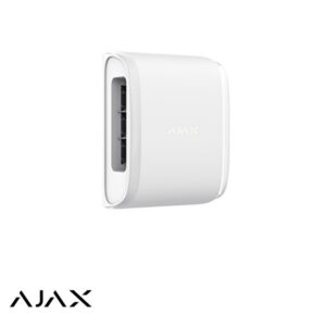 White wall-mounted air purifier with a side vent and AJAX branding on the front panel.