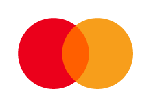 Mastercard logo: two overlapping red and orange circles.