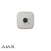 Square white Ajax security motion sensor with a black sensor lens in the center and four mounting pegs on a sleek wall-mount plate